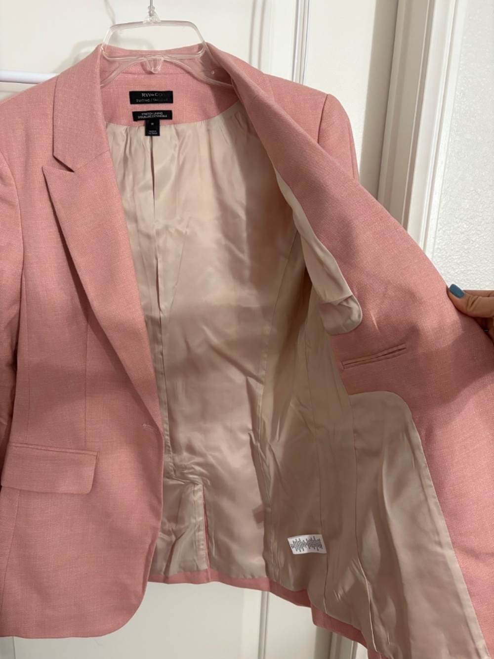 RW & CO Women’s Pink Single Breasted Blazer - Picture 2 of 3
